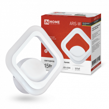 Светильник сд ELEGANT ARIS-W 15Вт 230В 3000-6500К 1200Лм STEP COLOR белый IN HOME