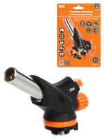 Горелка газовая, регулятор подачи, пьезоподжиг, бутан, профи, блистер, 1 шт.,"Алмаз" TDM