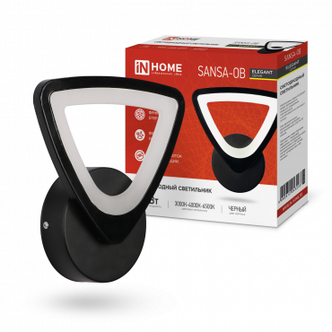 Светильник сд ELEGANT SANSAR-B 15Вт 230В 3000-6500K 1200Лм STEP COLOR черный IN HOME