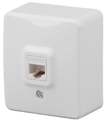 11-3202-01 ЭРА Розетка телефонная RJ11, ОУ, IP20, Эра Эксперт, белый (16/160/3200)