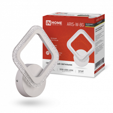 Светильник сд ELEGANT ARIS-W-BG 15Вт 230В 3000-6500K 1200Лм STEP COLOR белый IN HOME