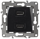 12-4110-06 ЭРА Устройство зарядное USB, 230В/5В-2100мА, IP20, Эра12, чёрный (6/60/1920)